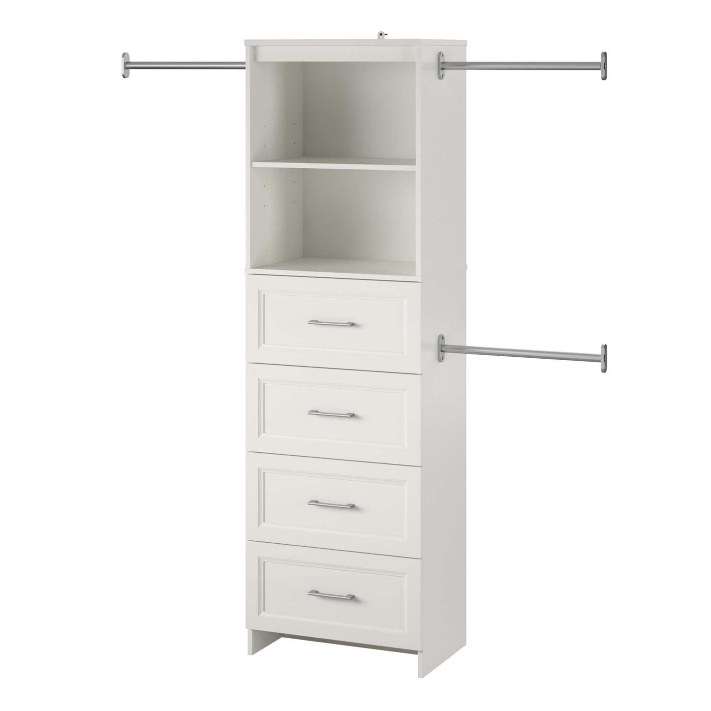 Ameriwood Home Nevaeh Ridge 4-Drawer Closet Storage - White|Rangement de garde-robe Nevaeh Ridge Ameriwood Home à 4 tiroirs - blanc