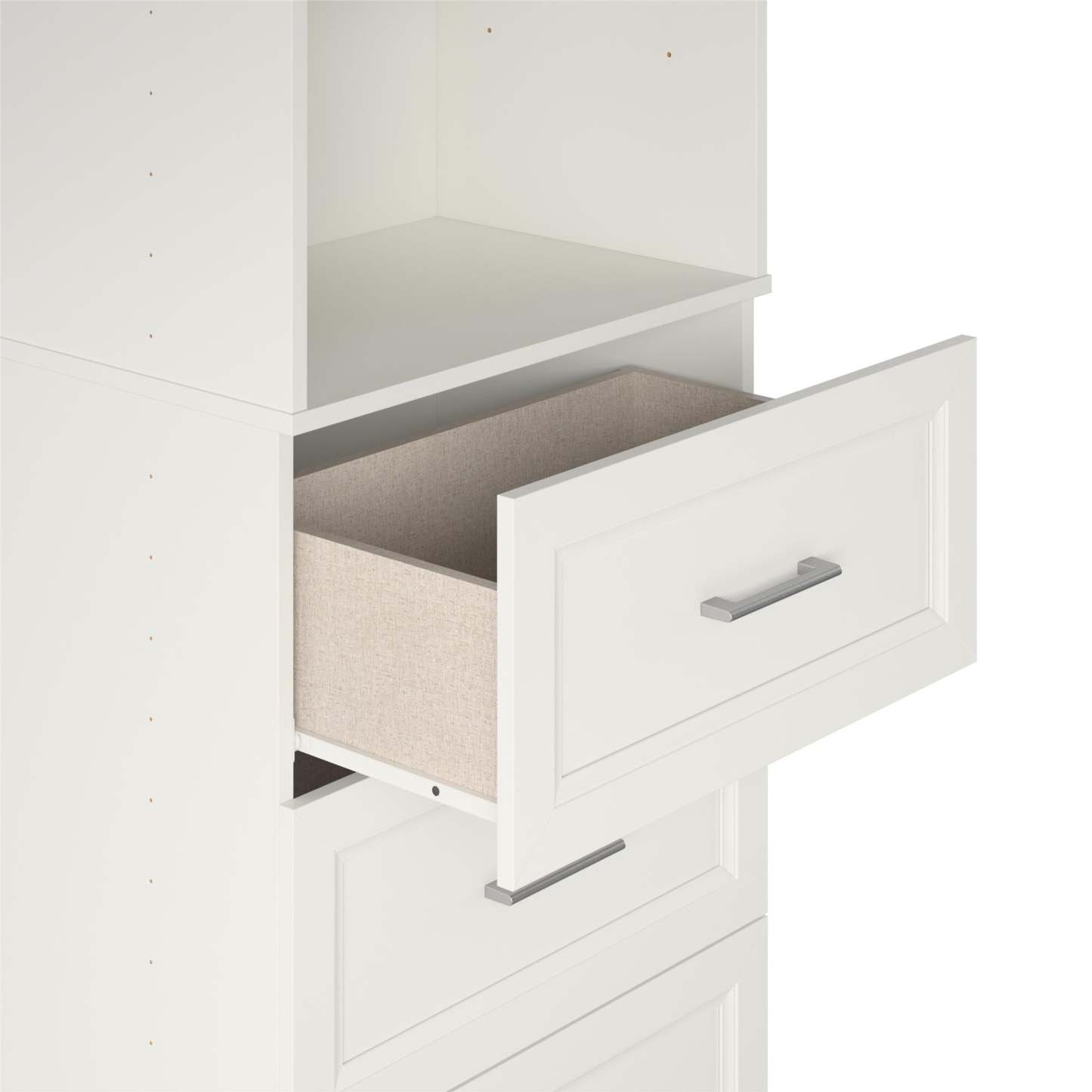 Ameriwood Home Nevaeh Ridge 4-Drawer Closet Storage - White|Rangement de garde-robe Nevaeh Ridge Ameriwood Home à 4 tiroirs - blanc