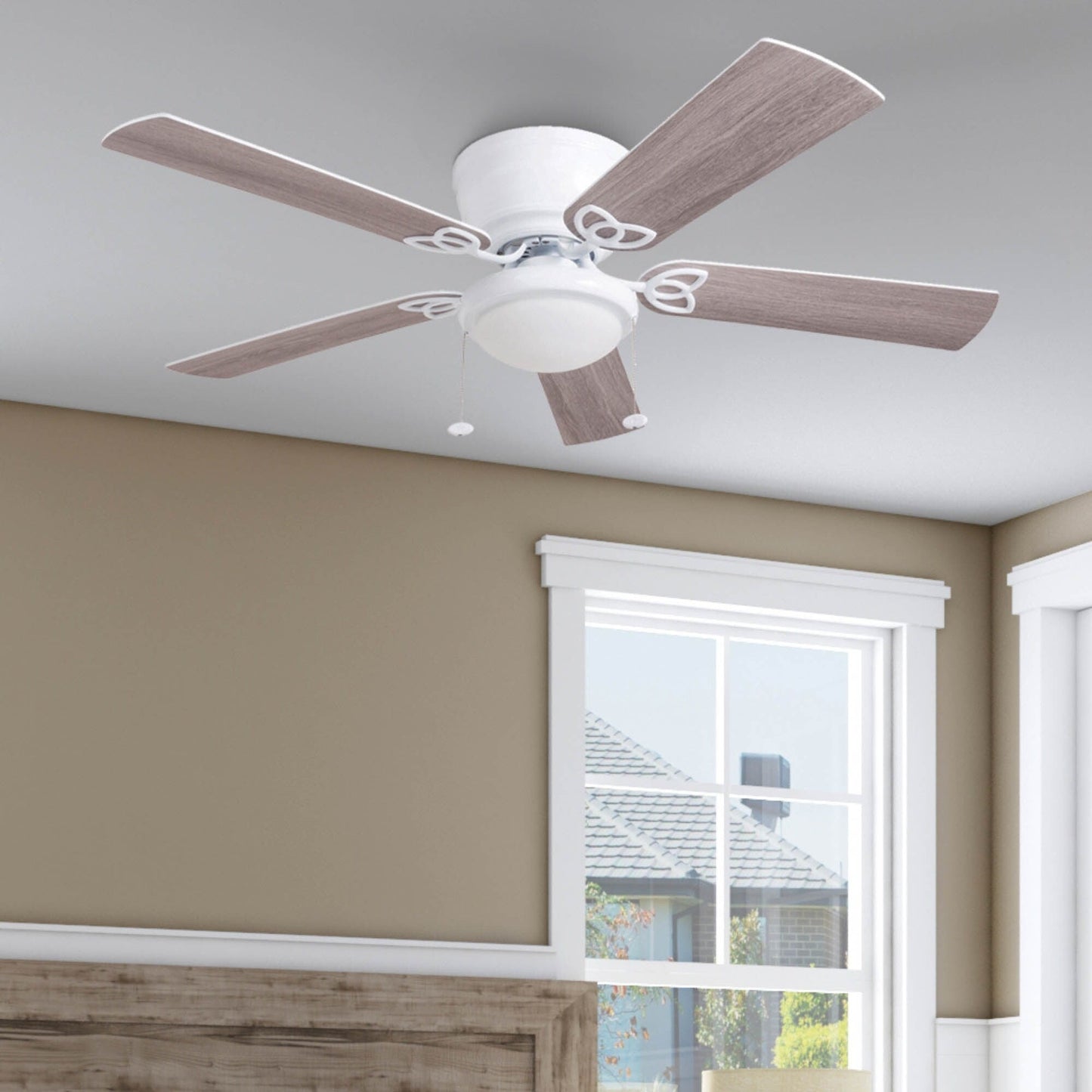Ventilateur de plafond intérieur traditionnel Prominence Home Benton 52 avec éclairage LED et chaînettes