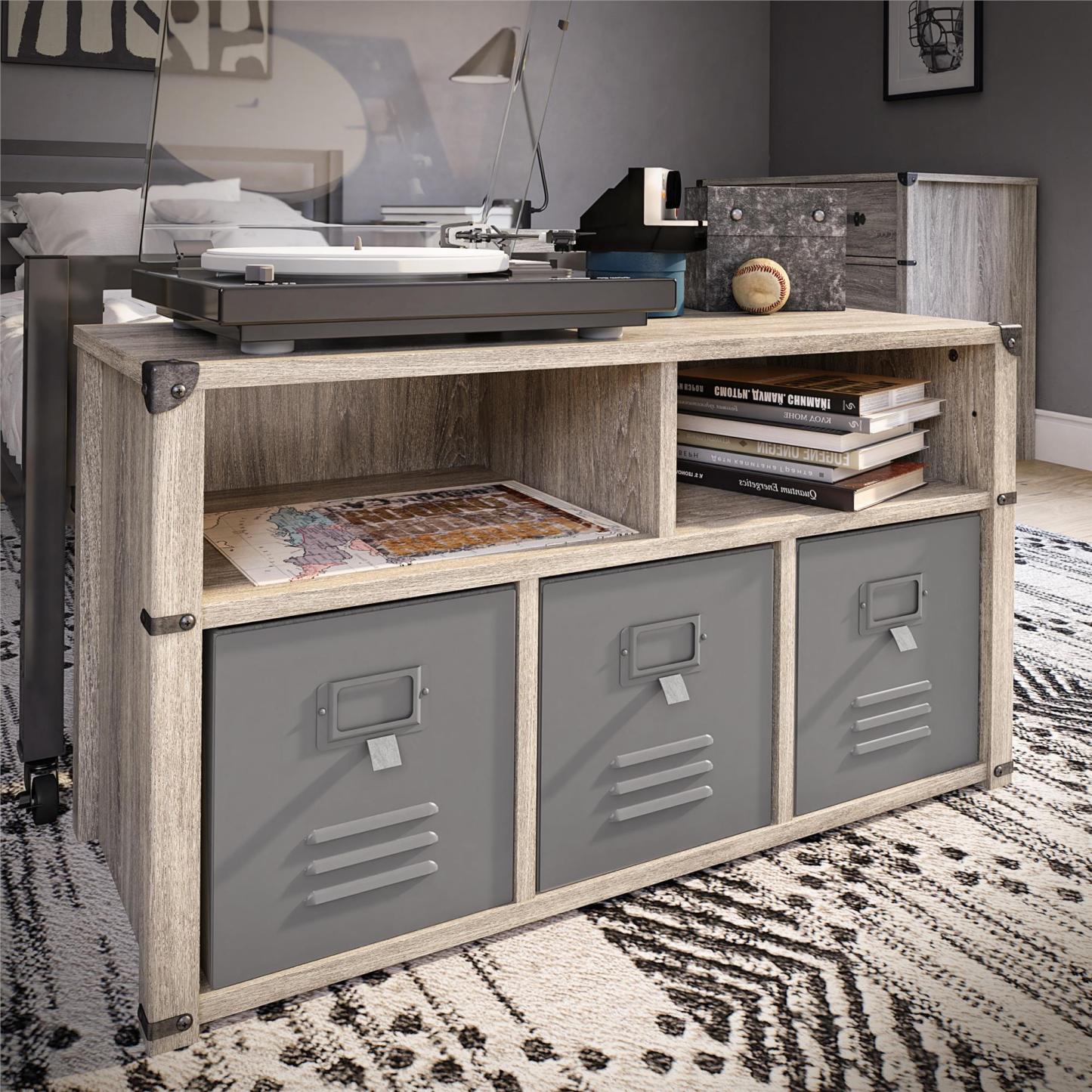 Little Seeds Nova Bedroom Storage Bench - Grey Oak|Banc de rangement Nova de Little Seeds pour la chambre à coucher - chêne gris