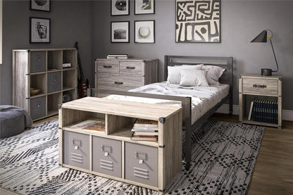 Little Seeds Nova Bedroom Storage Bench - Grey Oak|Banc de rangement Nova de Little Seeds pour la chambre à coucher - chêne gris