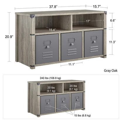 Little Seeds Nova Bedroom Storage Bench - Grey Oak|Banc de rangement Nova de Little Seeds pour la chambre à coucher - chêne gris