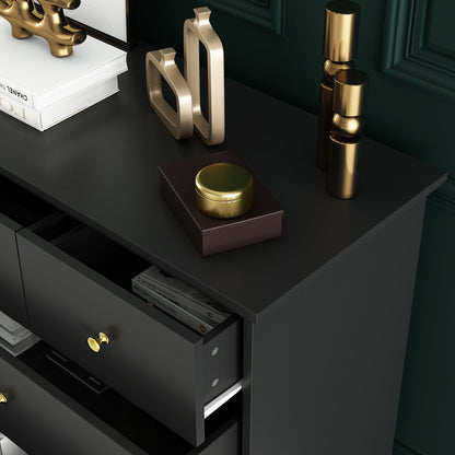 Commode double de 55,1 cm de large avec tiroirs de rangement