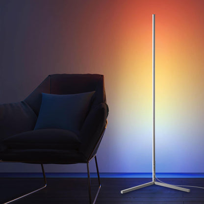 Lampadaire d'angle minimaliste LED en métal RGB 55