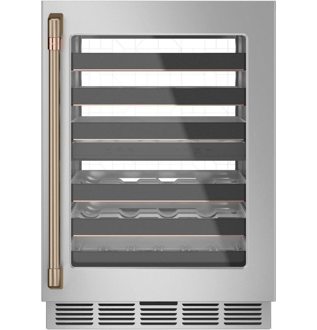 Café bronze brossé Trousse de poignée pour refroidisseur à vin et à boissons - CXQW1H1PPBZ | Ensemble de poignée centrale pour vin et boissons Café, bronze brossé - CXQW1H1PPBZ | CXQW1PBZ