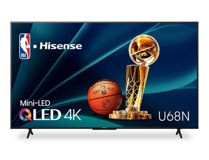Hisense 75 QLED Mini LED 4K UHD HDR10+ Dolby Vision 60Hz Google Smart TV (75U68N) | Téléviseur intelligent QLED à mini DEL de Hisense UHD 4K de 75 po à 60 Hz avec HDR10+, Dolby VisionMC et Google TVMC (75U68N)
