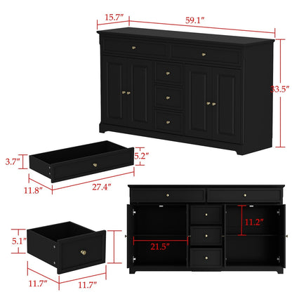 Buffet blanc laqué de style moderne et contemporain du milieu du siècle, 150 cm
