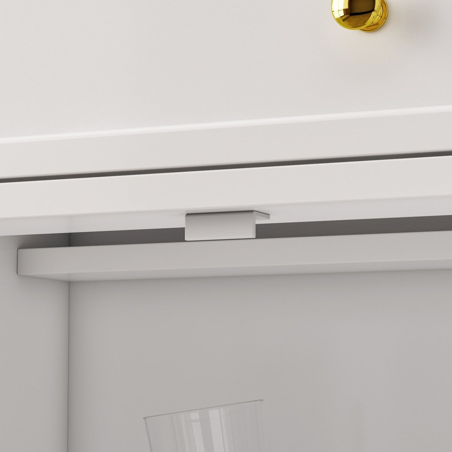 Buffet blanc laqué de style moderne et contemporain du milieu du siècle, 150 cm