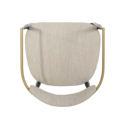 Ensemble de 2 tabourets de comptoir Aubrey avec dossier ouvert, revêtement en tissu, structure en métal - Beige | Ensemble De 2 Tabourets De Comptoir Aubrey Avec Dossier Ouvert, Revêtement En Tissu, Structure En Métal – Beige