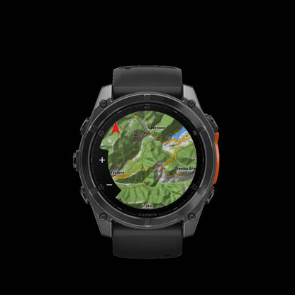 Garmin Fēnix 8 Amoled Smartwatch 51mm - Gps, Boussole, Gyroscope Et Altimètre Barométrique Gris Ardoise | Montre Connectée Garmin Fēnix 8 Amoled 51mm - Gps, Boussole, Gyroscope Et Altimètre Barométrique