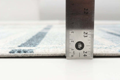 Tapis Roma bleu lavable en machine - 2'6 x 8'0|Carpette Roma bleue lavable à la machine - 2 pi 6 po x 8 pi 0 po|D86FACQ1