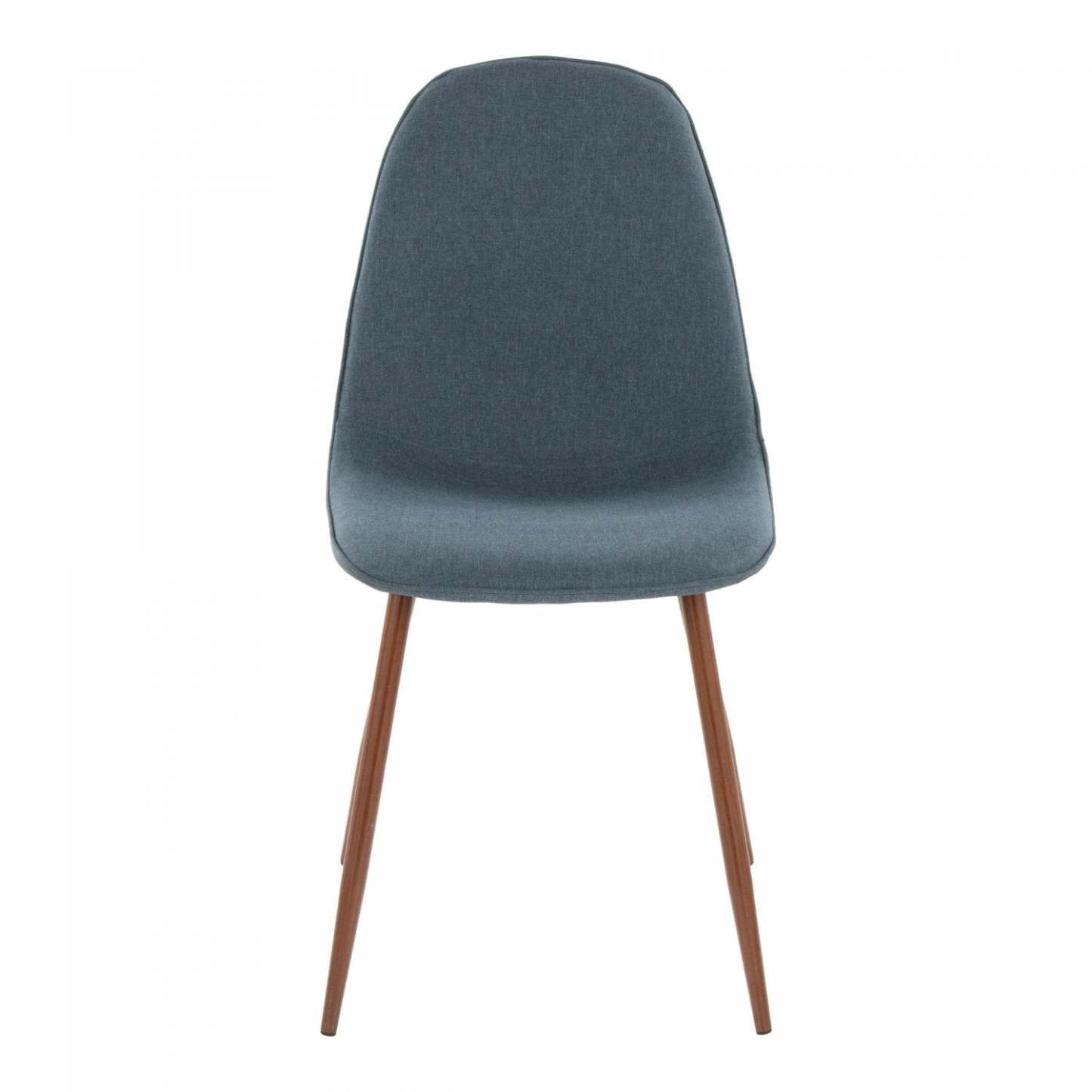 LumiSource Pebble Blue Fabric Mid-Century Modern Dining Accent Chair - Set of 2|Chaise d’appoint de salle à manger moderne du milieu du 20e siècle Pebble en tissu bleu - ensemble de 2