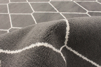 Tapis August Gris Foncé-Blanc 7'10 x 10'2|Carpette August gris foncéblanc 7 pi 10 po x 10 pi 2 po|D86FED4J