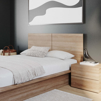 Nordika James Nightstand With 2-Drawers - Brown Oak|Table de nuit James Nordika à 2 tiroirs - chêne brun