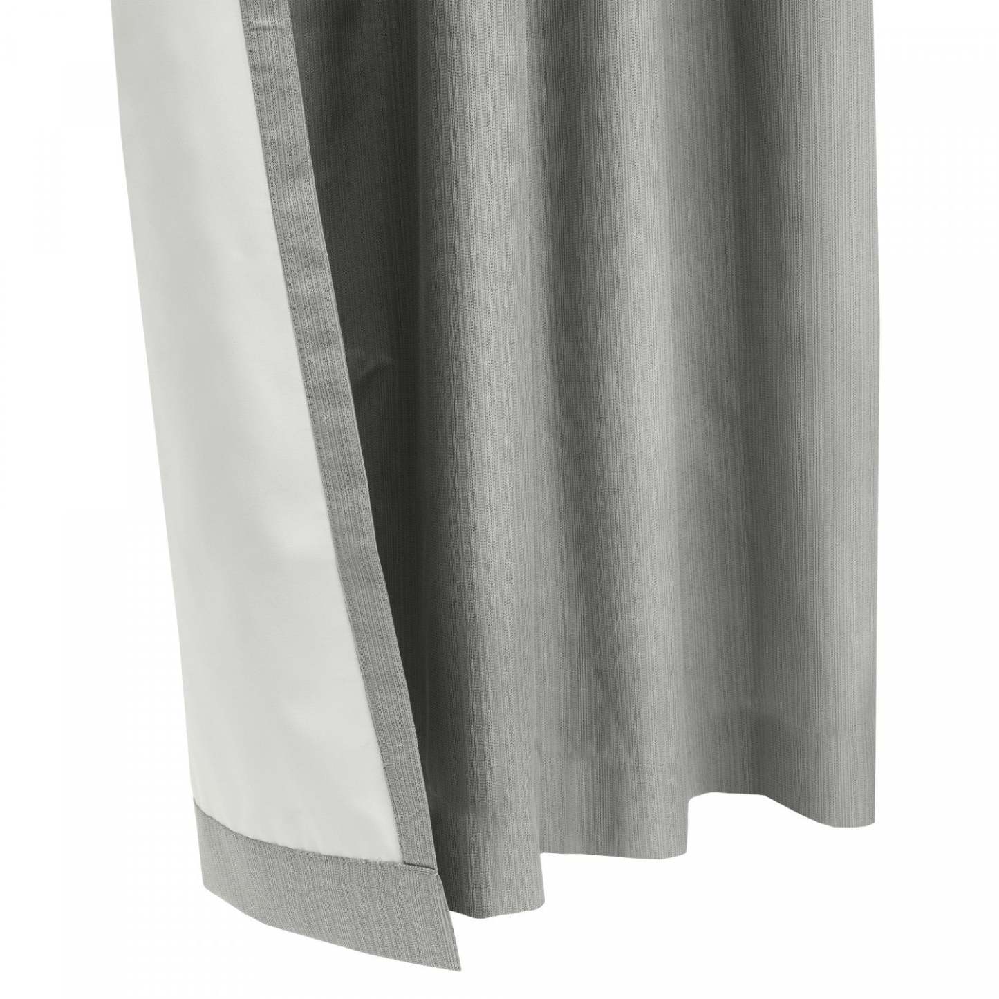 Thermaplus Brooklyn Grey Blackout Dual Header Curtain Panel - 52 x 63|Panneau de rideau coupe-lumière Brooklyn gris à double têtes de Thermaplus - 52 x 63