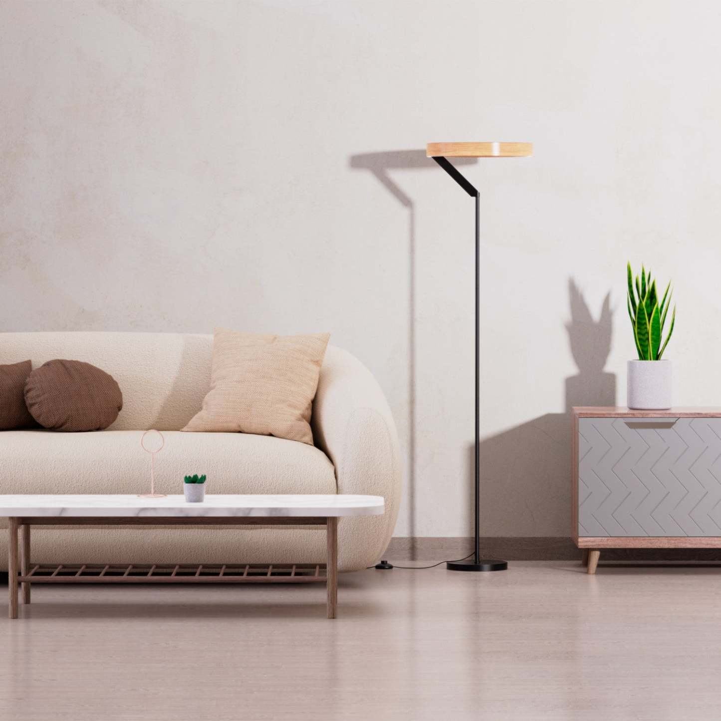 63 Matte Black Modern LED Lampadaire |Lampe à pied moderne de 63 po noir mat à DEL