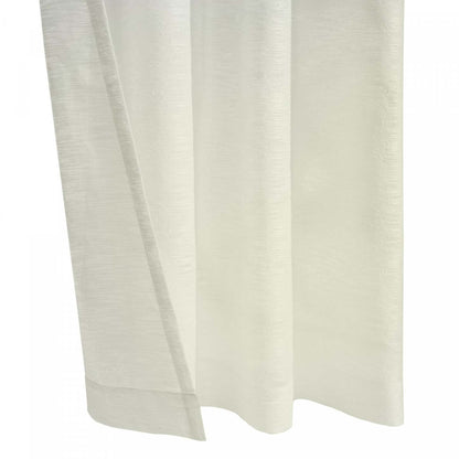 Habitat Boucle Off White Sheer Grommet Curtain Panel - 52 x 63|Panneau de rideau transparent à œillets Boucle blanc cassé d'Habitat - 52 x 63