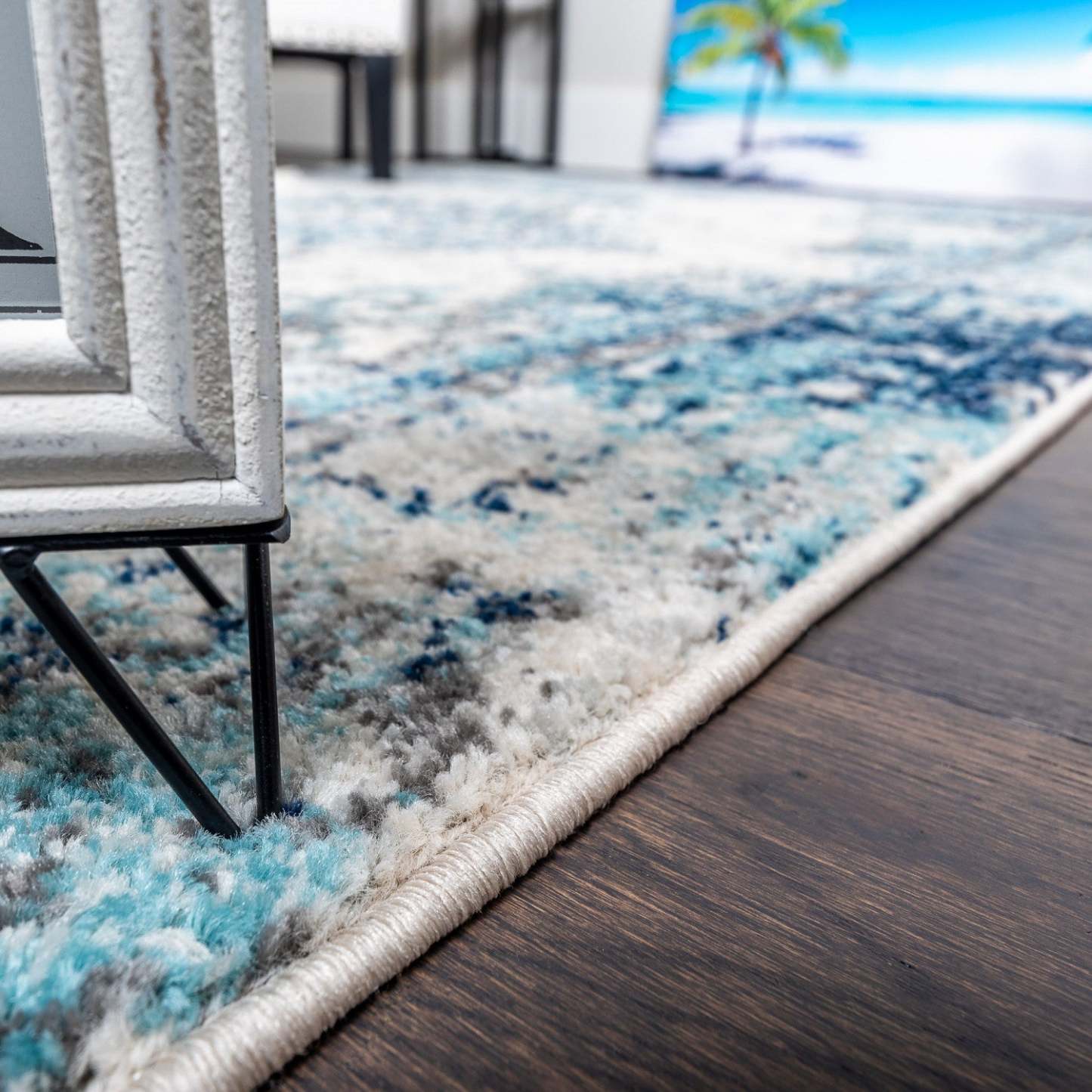 Tapis Roma Diamond Bleu 4x6 | Tapis Roma Diamant bleue 4 x 6 | D80GGDZS