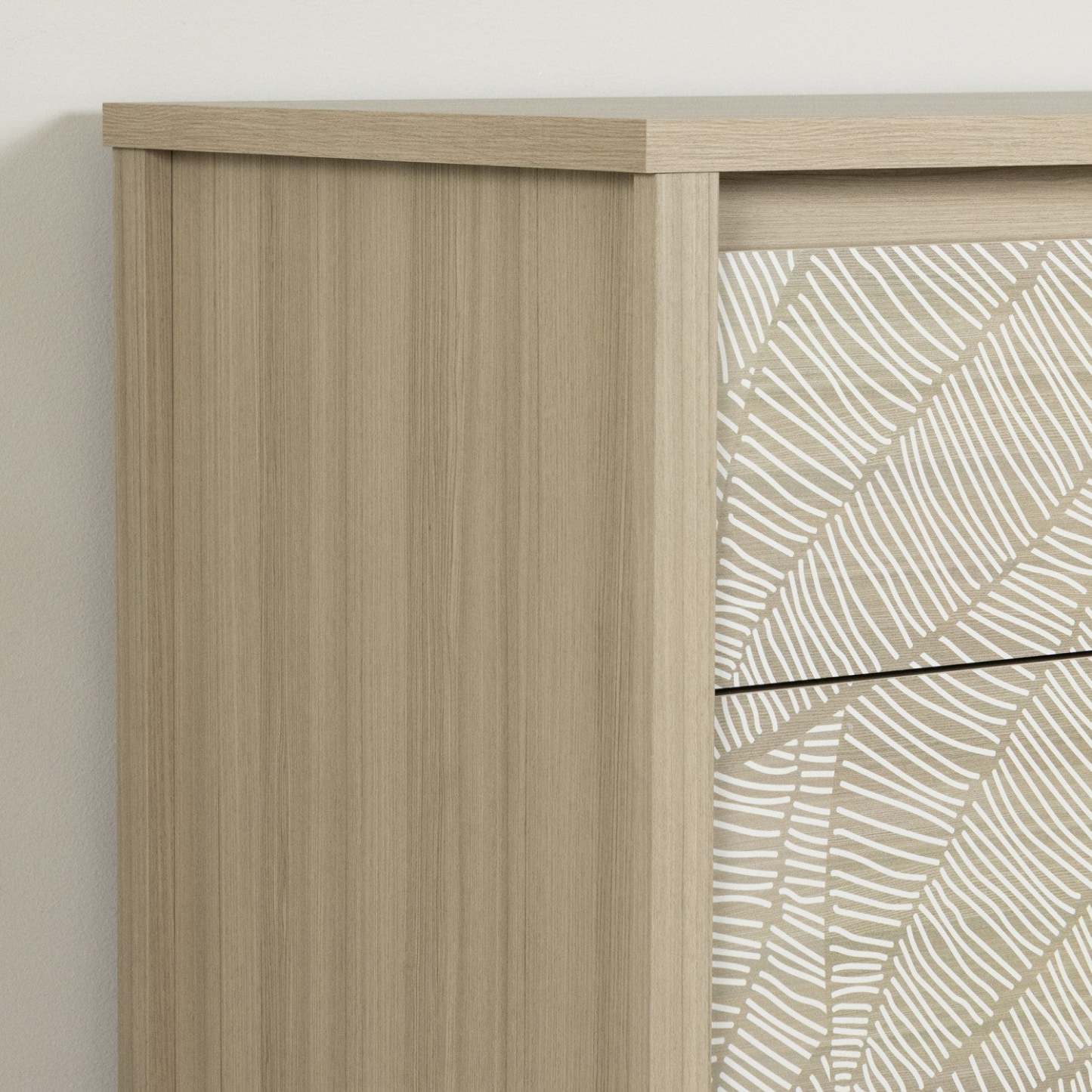 Commode Munich 6 tiroirs - Soft Elm White|Commode Munich à 6 tiroirs - orme naturel et blanche