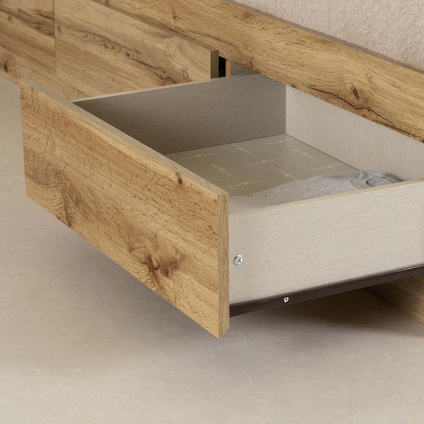 Lit matelot simple 3 tiroirs Tassio - Chêne Nordik|Lit matelot simple Tassio à 3 tiroirs - chêne nordique