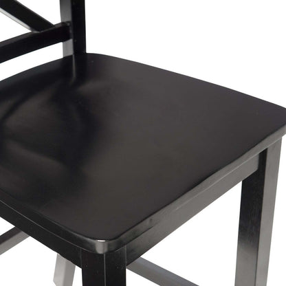 Tabouret Torino X-Back Counter-Height - Noir|Tabouret Torino de hauteur comptoir avec dossier en X - noir
