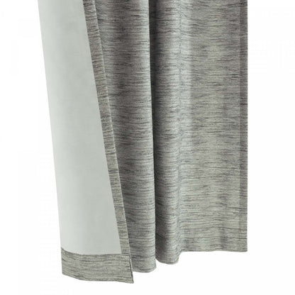 Habitat Odessa Grey Light Filtering Dual Header Curtain Panel - 52 x 95|Panneau de rideau filtrant la lumière Odessa gris à double têtes d’Habitat - 52 x 95