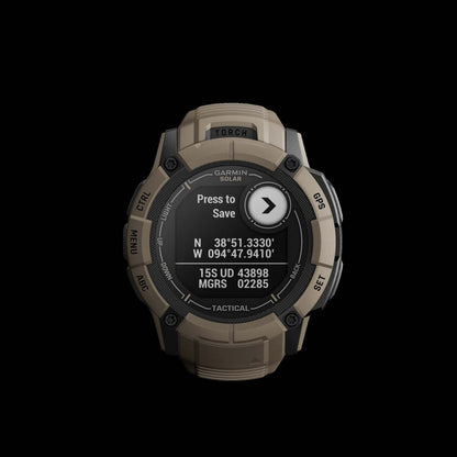 Garmin Instinct® 2x Solar Gps Montre Connectée - Suivi De La Santé Et De La Condition Physique Avec Multi-bande Gnss - Coyote T