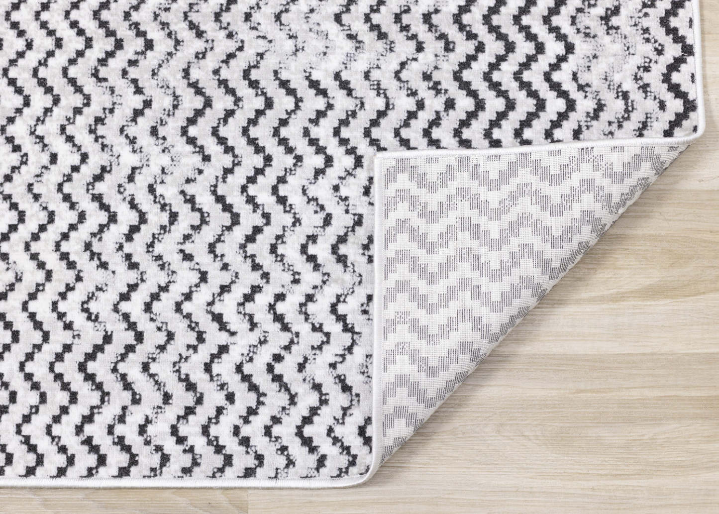 Carpette à motif de chevron lavable à la machine - 7 pi 10 po x 10 pi 6 po