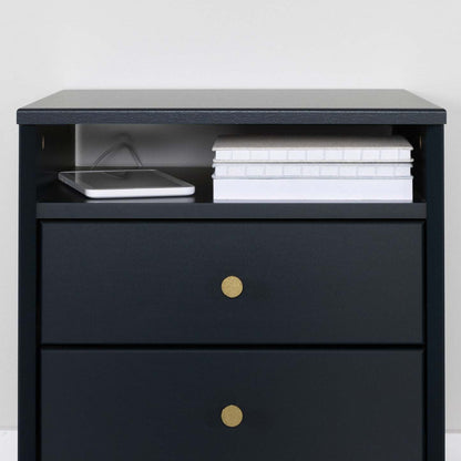 Dylane 2-Drawer Nightstand - Navy Blue|Table de nuit Dylane à 2 tiroirs - bleu marine