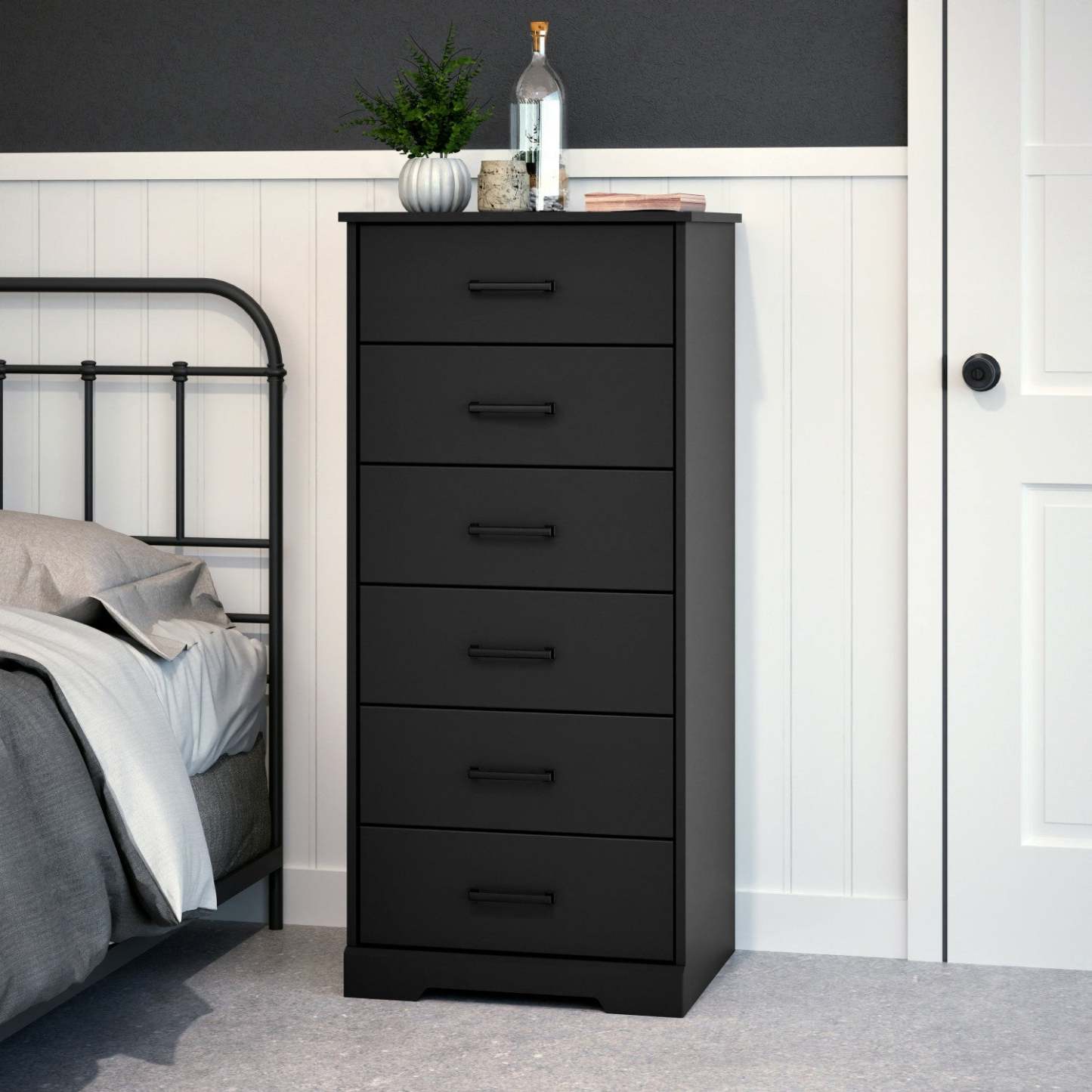 Prepac Rustic Ridge 23.75 6-Drawer Chest - Black|Commode verticale Rustic Ridge de Prepac de 23,75 po à 6 tiroirs - noire