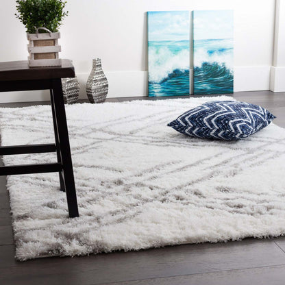 Ker White Lines 3x5 Area Rug|Carpette Ker blanche à rayures 3 x 5|D80GLQTV