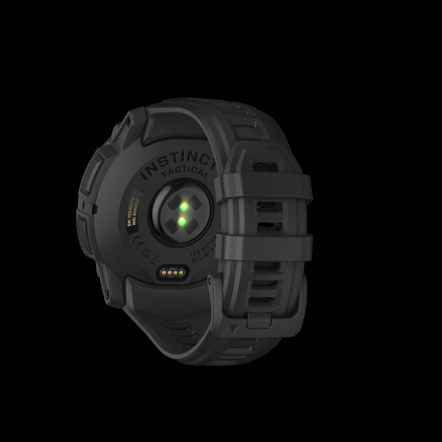 Garmin Instinct 3 50mm - Solaire Tactique, Noir, Gps, Lampe de Poche Led, Mil-std-810, Batterie Illimitée