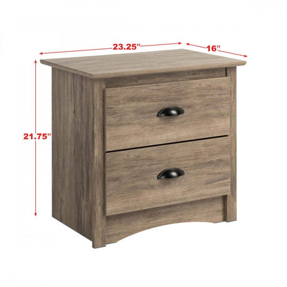 Salt Spring 2-Drawer Nightstand - Drifted Grey|Table de nuit Salt Spring à 2 tiroirs - gris délavé