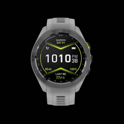 Garmin Approach S70 42mm - Céramique noire, montre de golf Amoled, 43k parcours, caddie virtuel, GPS
