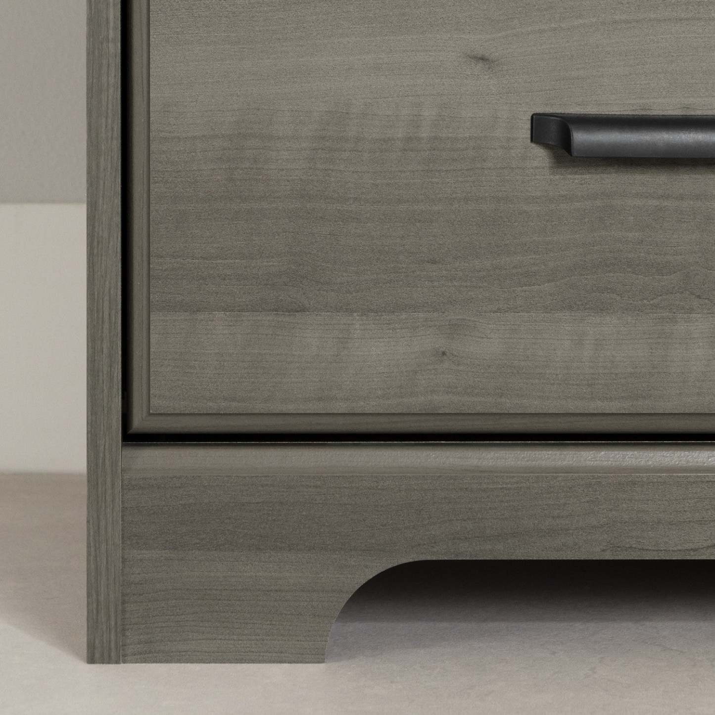 Table de nuit Versa à 2 tiroirs - Table de bout avec rangement - Érable gris | Versa Table De Chevet 2 Tiroirs - Erable Cendre