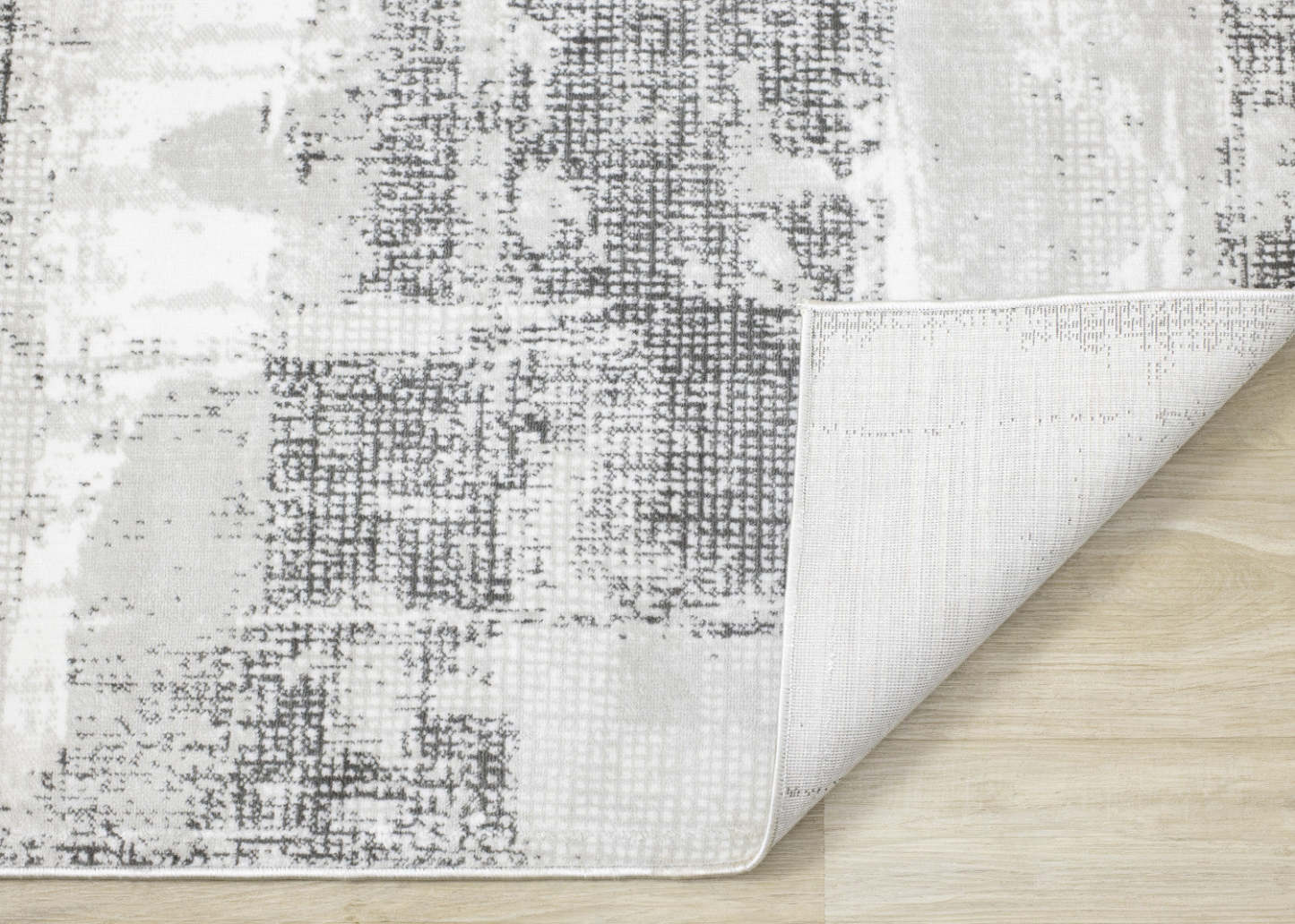 Carpette grise à motif abstrait lavable à la machine - 7 pi 10 po x 10 pi 6 po