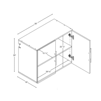 Hangups 30 Upper Storage Cabinet - Noir|Armoire supérieure de rangement HangUps de 30 po - noire