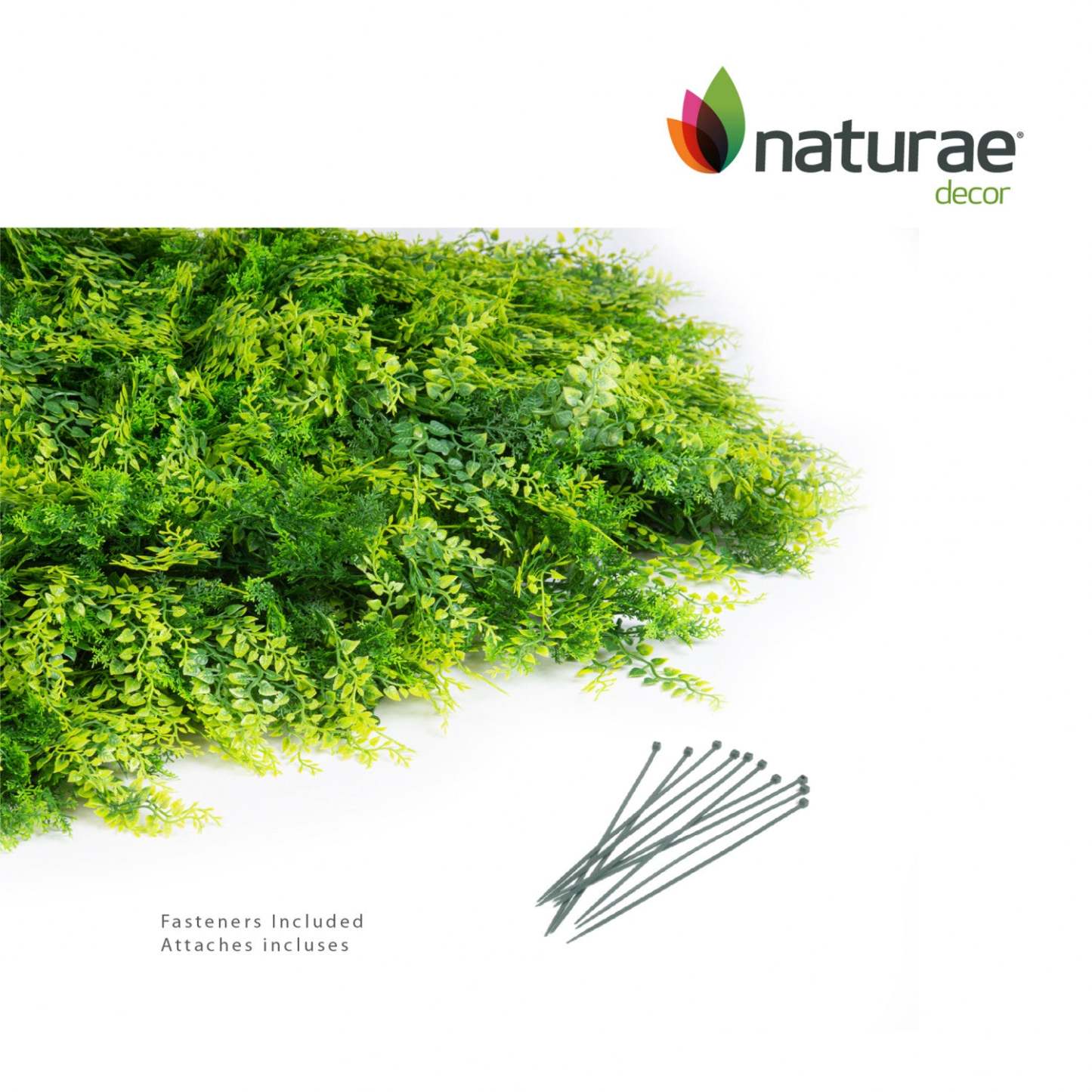 Panneau de feuillage 20 po x 20 po mélange de fougères artificielles 4 pièces | D10HDQ8M