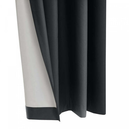 Thermaplus Alpine Charcoal Blackout Grommet Curtain Panel - 52 x 95|Panneau de rideau coupe-lumière à œillets Alpin anthracite de Thermaplus - 52 x 95