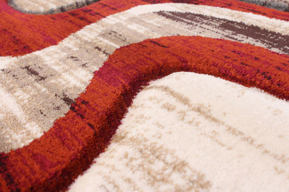 Carpette Allonah rouge - 6 pi 7 po x 9 pi 6 po