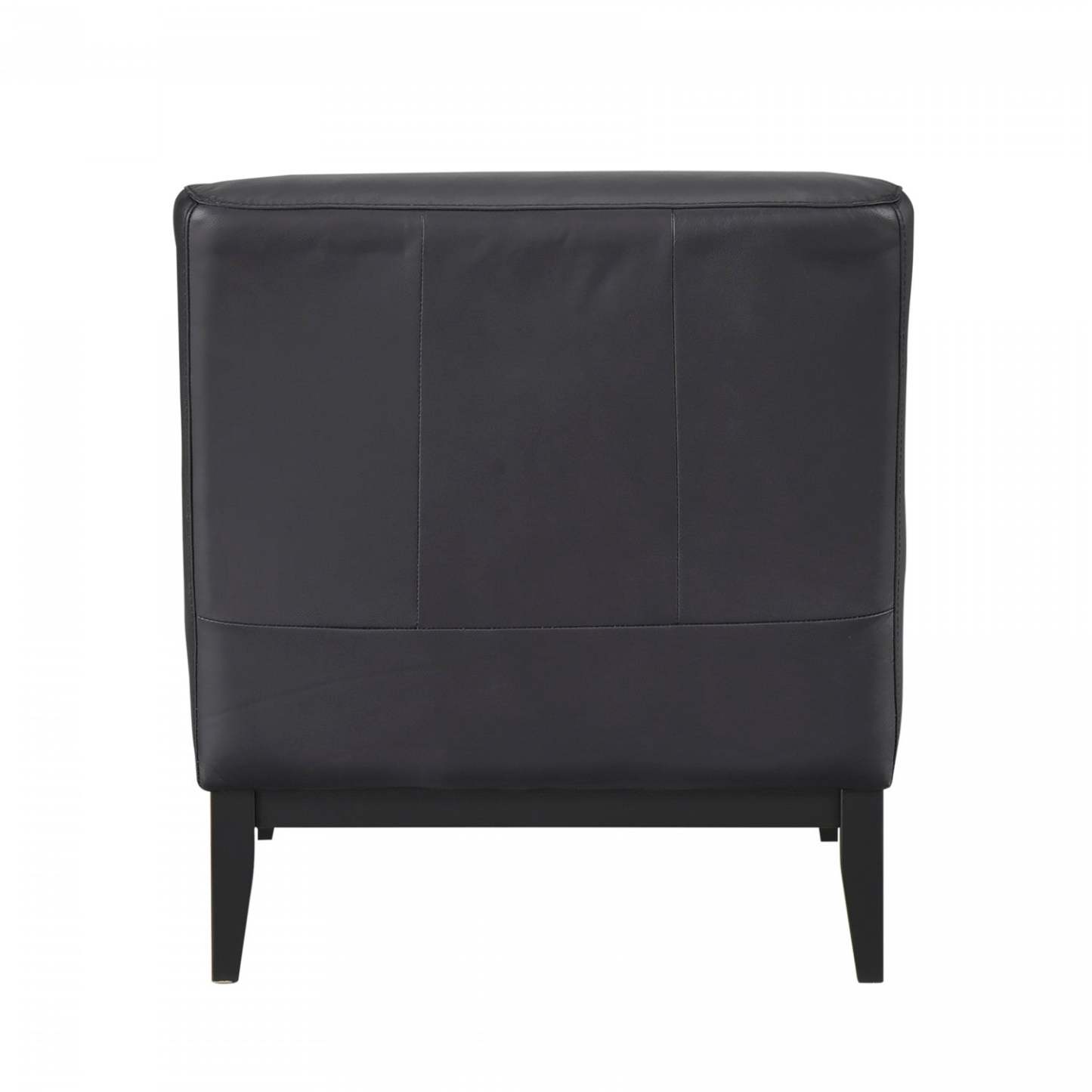 Chaise d'appoint Murdock en cuir noir | Fauteuil D'appoint Murdock En Cuir Noir