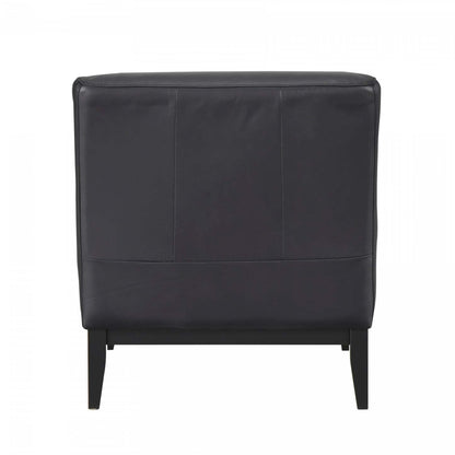 Chaise d'appoint Murdock en cuir noir | Fauteuil D'appoint Murdock En Cuir Noir