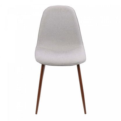 LumiSource Pebble Grey Fabric Mid-Century Modern Dining Accent Chair - Set of 2|Chaise d’appoint de salle à manger moderne du milieu du 20e siècle Pebble en tissu gris - ensemble de 2