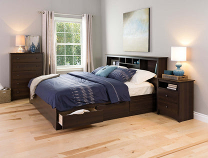 King Bookcase Headboard - Espresso|Tête de lit bibliothèque pour très grand lit - espresso