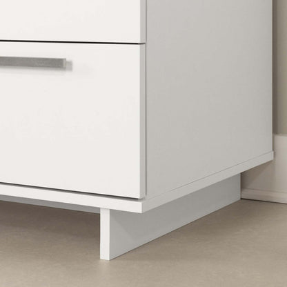 Meuble de rangement commode 5 tiroirs Cavalleri - Blanc pur|Commode verticale de rangement Cavalleri à 5 tiroirs - blanc pur