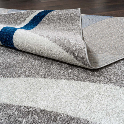 Tapis Roma Crescent bleu marine 7 x 10 | D80GLLDW