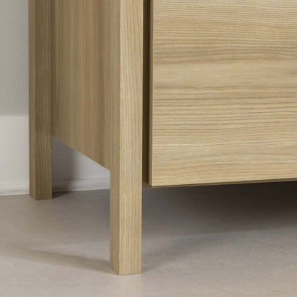 Commode 5 tiroirs Gravity - Frêne naturel|Commode verticale Gravity à 5 tiroirs - frêne naturel