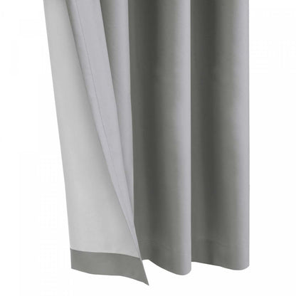 Thermaplus Alpine Light Grey Blackout Grommet Curtain Panel - 52 x 108|Panneau de rideau coupe-lumière à œillets Alpin gris clair de Thermaplus - 52 x 108