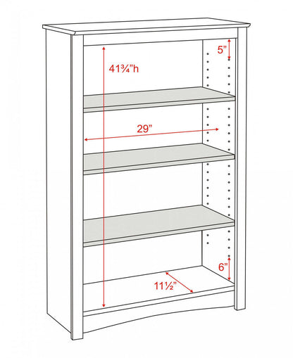 Bibliothèque à quatre tablettes - Espresso|Bibliothèque à quatre tablettes - espresso