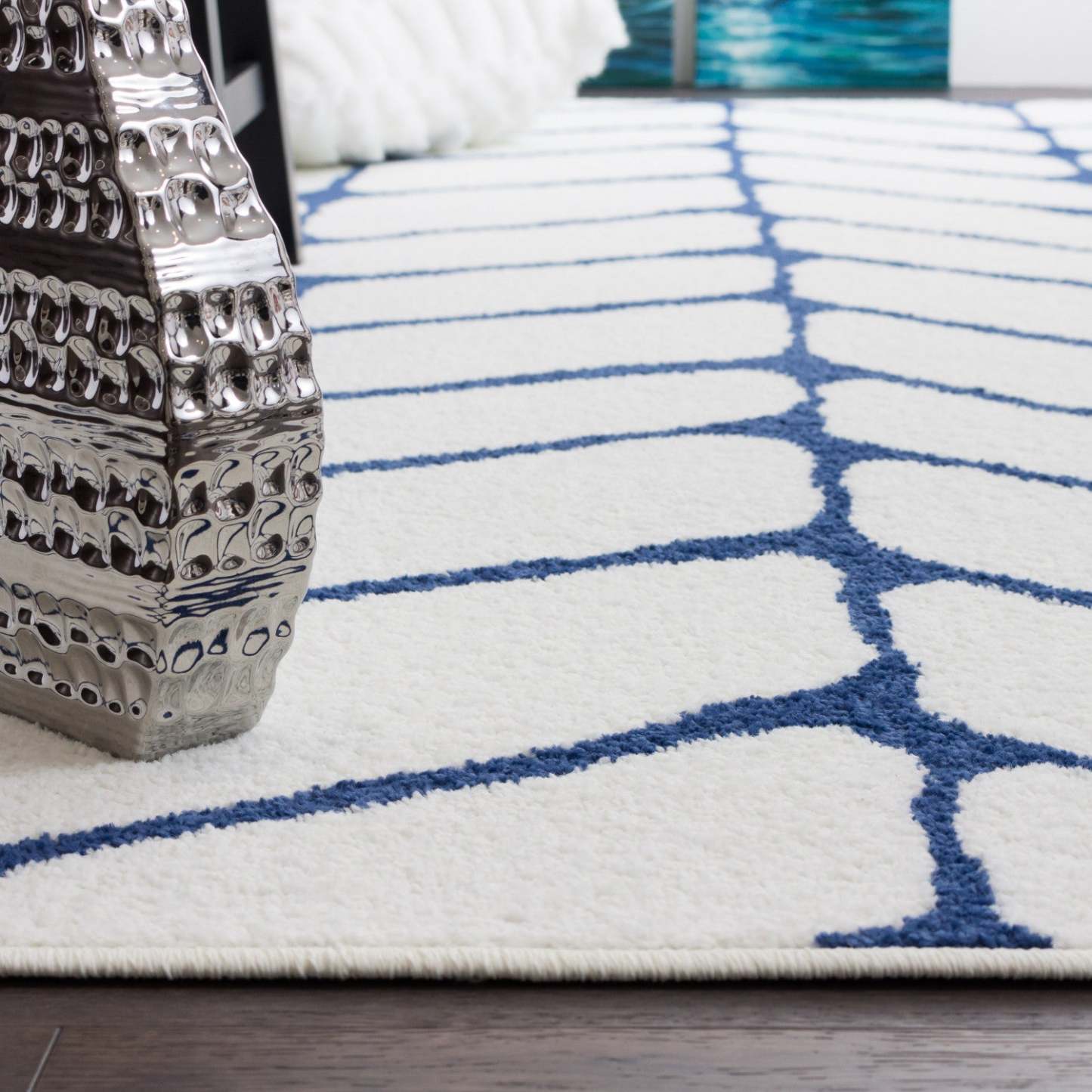 Tapis Lav Arco Bleu 4x6|Carpette Lav Arco bleue 4 x 6|D80GRDJA